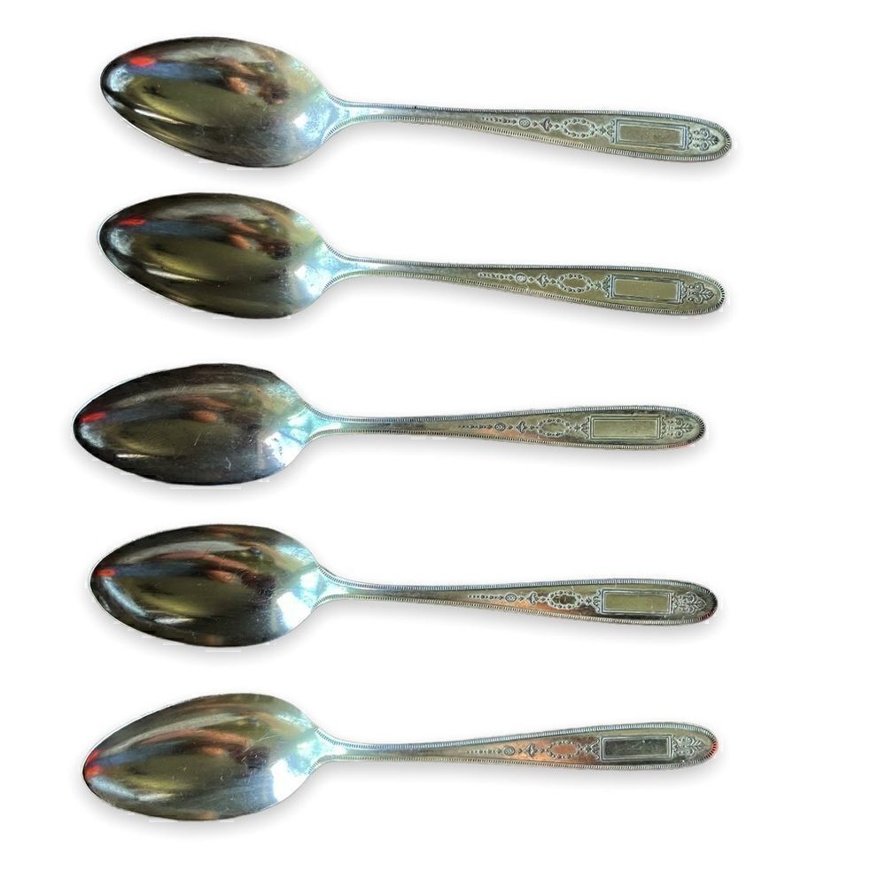 Antique 1921 Oneida Community Plate Grosvenor Teaspoons Set of 5 No Monogram